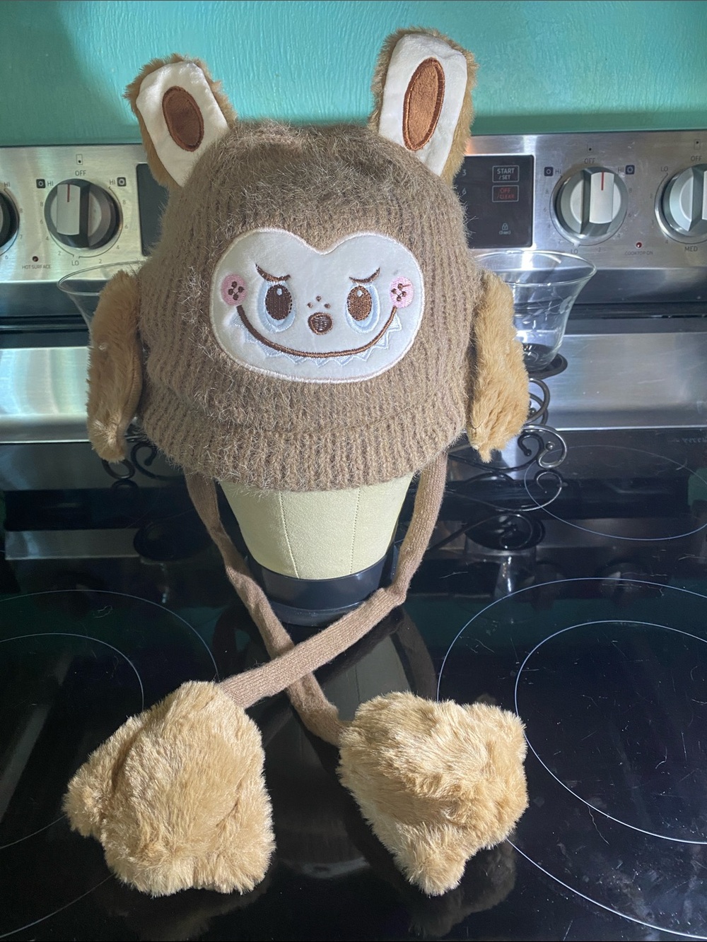 Labubu Pop Mart The Monsters Warm & Fluffy Youth Hat